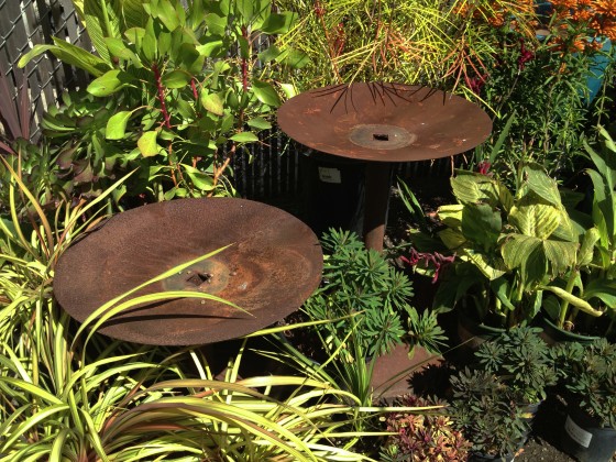 Rusted metal fountains